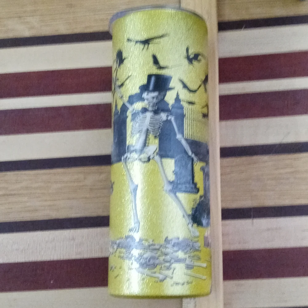 Halloween skeleton 20oz insulated tumbler